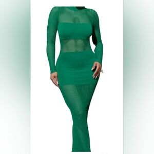 Green long sleeve lillys closet dress